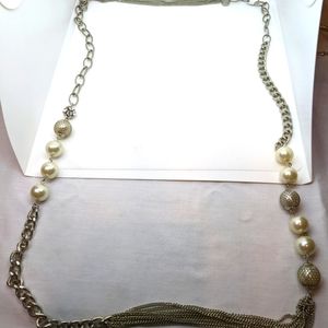 Long Vera Wang Beaded Chain Necklace